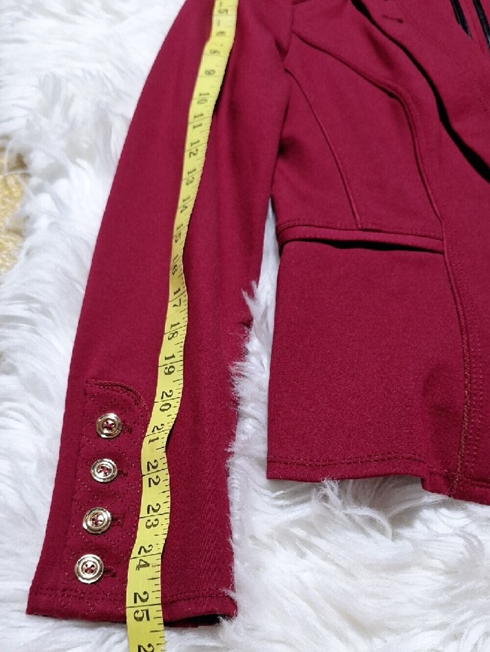White House Black Market Raspberry Double-Breasted Ruffle-Front Blazer - Picture 13 of 14